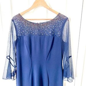 Alex Evenings Dress with Embellished Illusion Detail